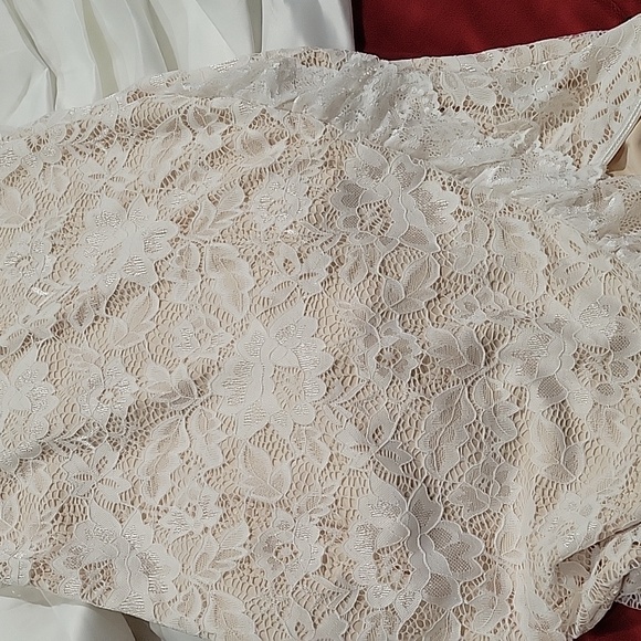 Lace dress white and nude Shein large NWT - Picture 5 of 7